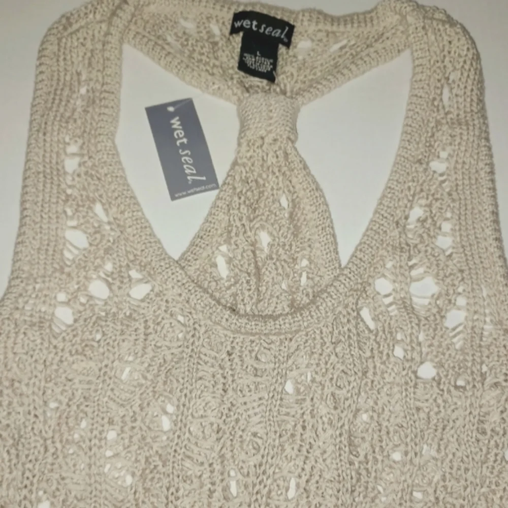 NWT Wet Seal Fringe Hem Crochet Tank - Picture 2 of 4